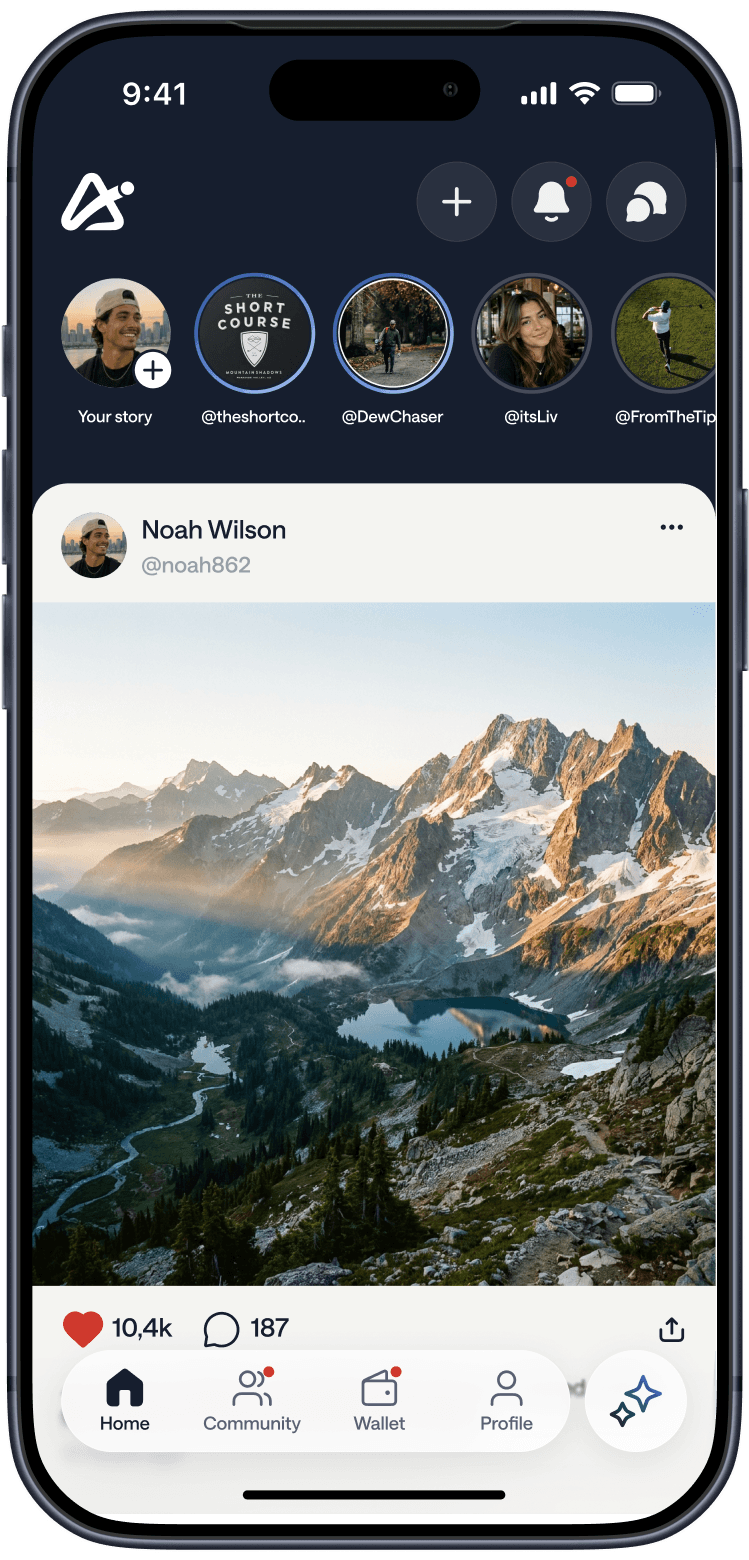 Andrew mobile app displayed on an iPhone